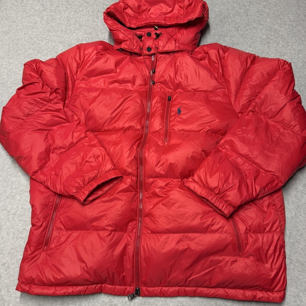 Polo Ralph Lauren Jacket Mens 2XLT Red El Cap Jkt Hooded Puffer Quilted Outdoor